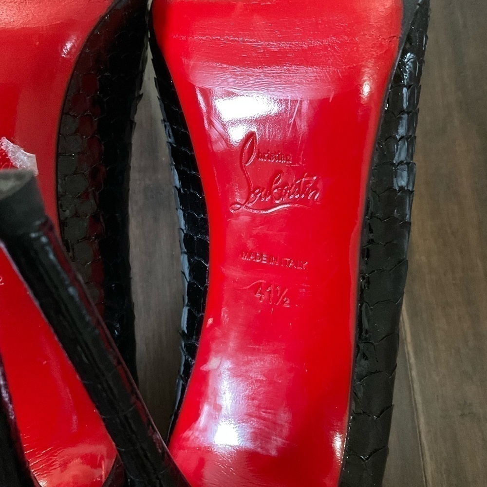 Christian Louboutin So Kate 120MM Black Python Pumps Size 41.5 US 11.5 - Picture 14 of 14